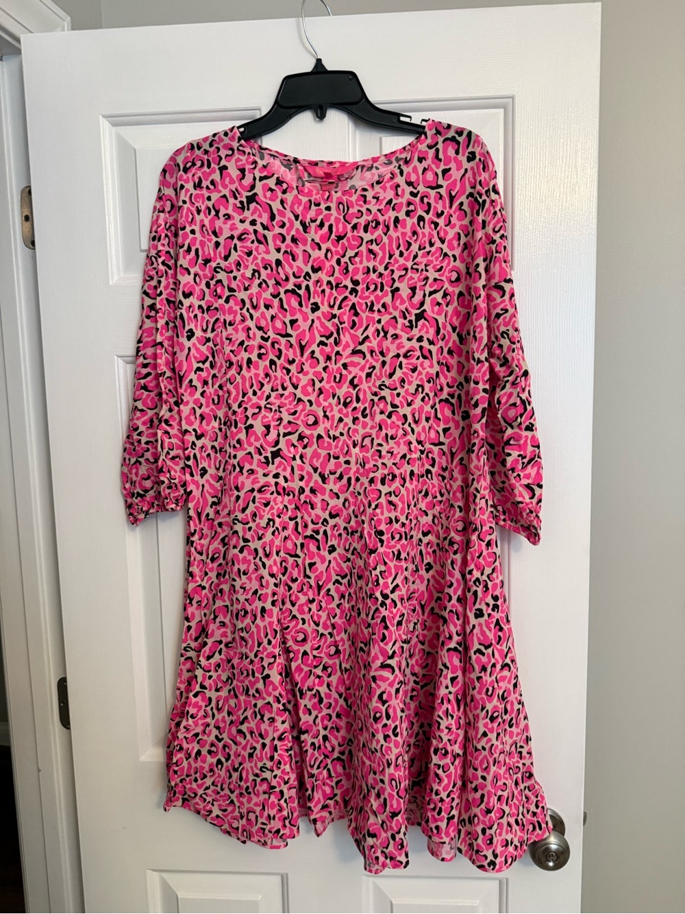 Lilly Pulitzer Pink Leopard Print A-Line Dress